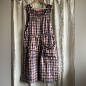 Pyne & Smith Guernsey Check Pinafore Dress XS
